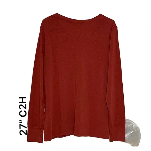 American Giant Women’s V-neck LS T-shirt, XL - Picture 2 of 2